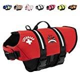 Paws Aboard Red Neoprene Life Jacket, Dog or Cat Life Preserver (XXSmall 2-6 Lbs)