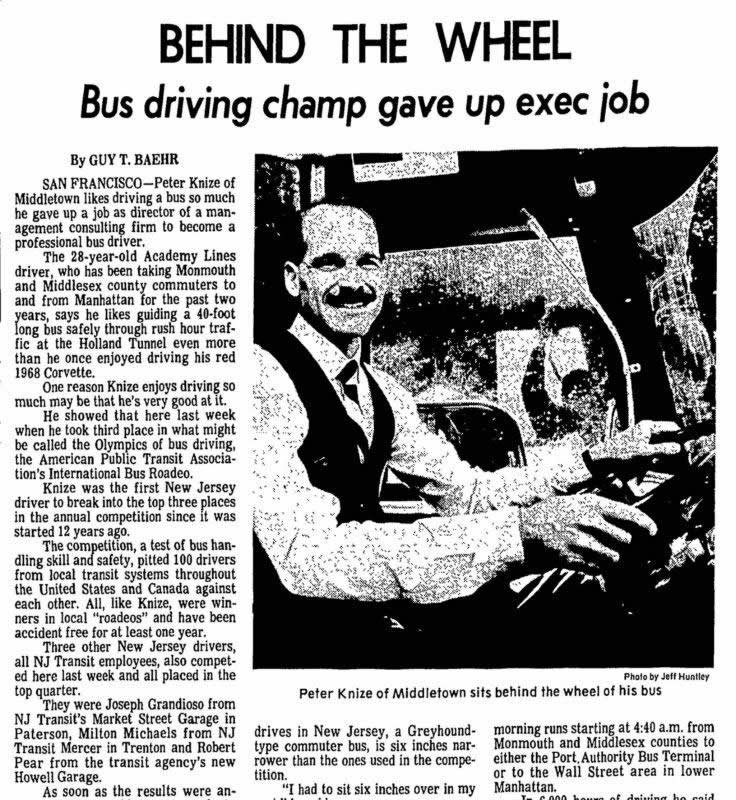 Article about Peter Knize Bus Roadeo