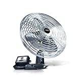 Schumacher 125 Chrome Fan 12V for Cars, Trucks, Buses, RVs, and Boats