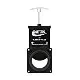 Valterra-T1003VPM Bladex 3-Inch Waste Valve Body with Metal Handle, Mess-Free Waste Valve for RV's, Campers, Trailers, Black