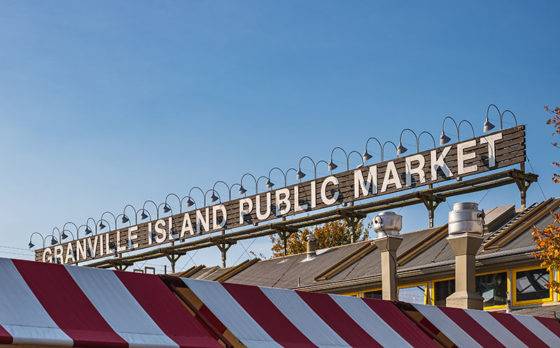 Photo of the Granville Island Public Market sign