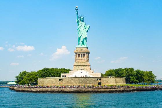 Photo of the Statue of Liberty in New York Harbor