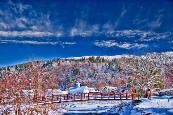 Photo of Stowe village in winter, Stowe, Vermont