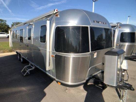 Image of an Airstream Classic on a dealer lot